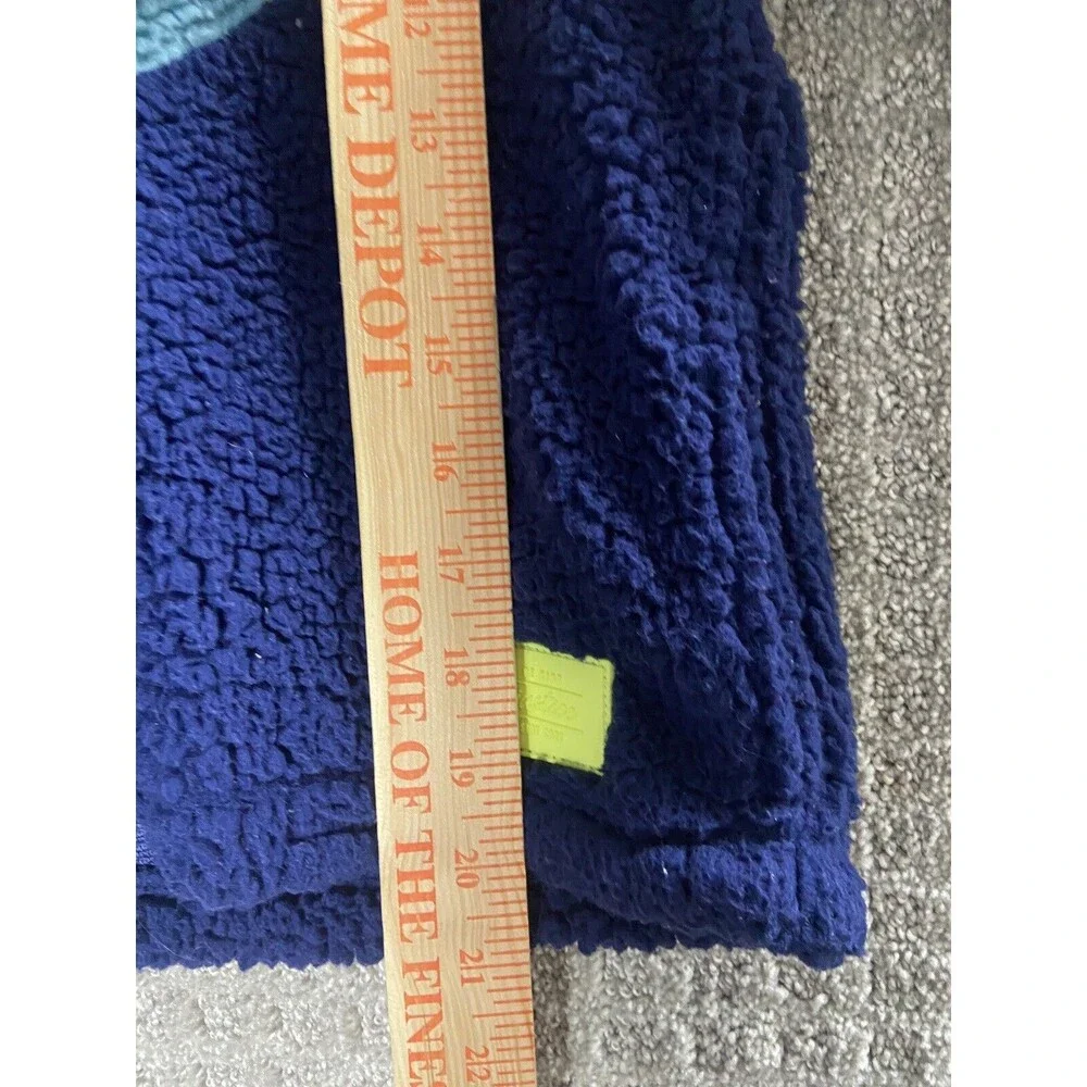 Justice Fleece Quarter Zip Sweater Girl 14 Sherpa Multi Pullover Colorblock